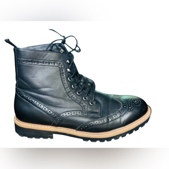 Club room Wingtip lace-up boots size 12 men’s 
Decorative broguing at upper main image 8